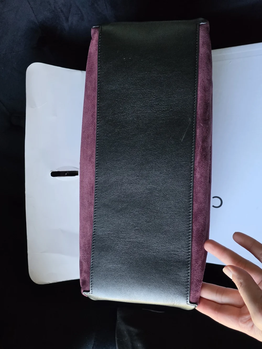 Marc Jacobs Dual Suede Shoulder Bag in Plum - New With Tags